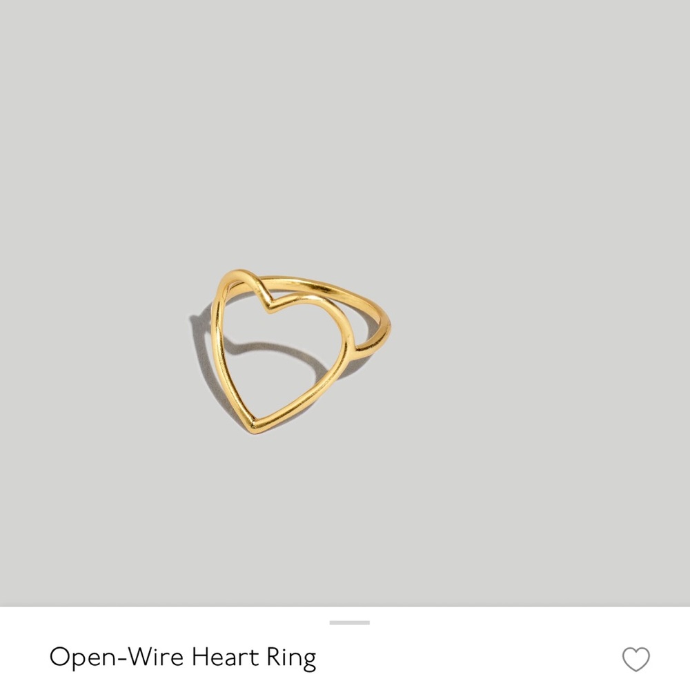 Madewell Gold Open-Wire Heart Ring